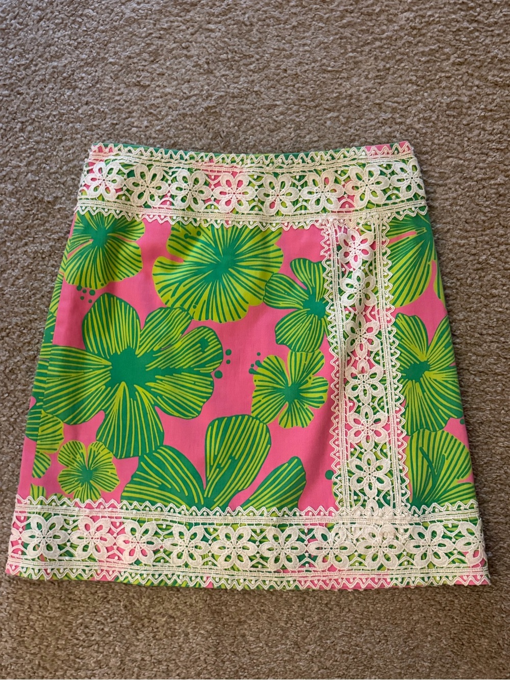 Lilly Pulitzer white label vintage lace skirt